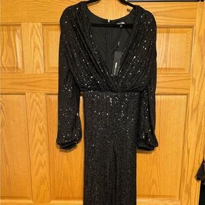 Fashion Nova Step My Way Sequin Jumpsuit NWT.